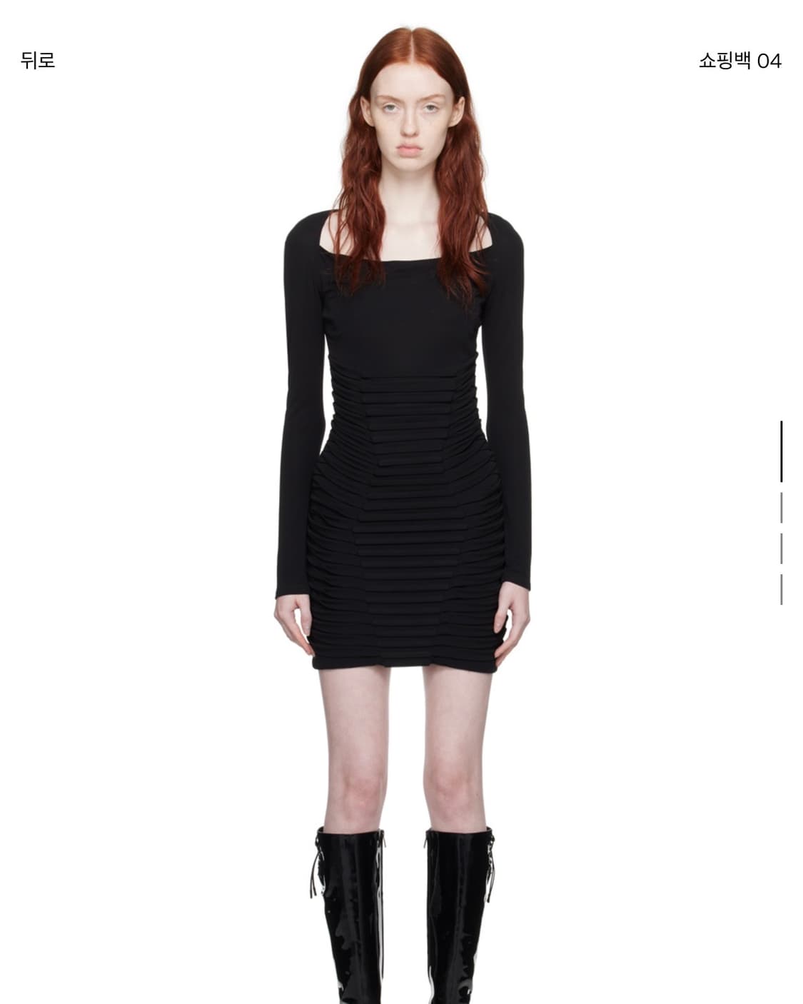 디온리 dion lee 블랙 벤트럴 미니 드레스 상품이미지1
