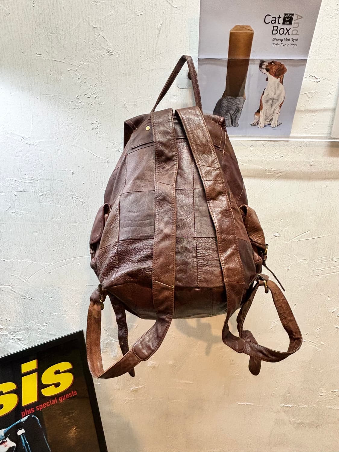 빈티지 복조리 가죽 백팩 상품이미지5