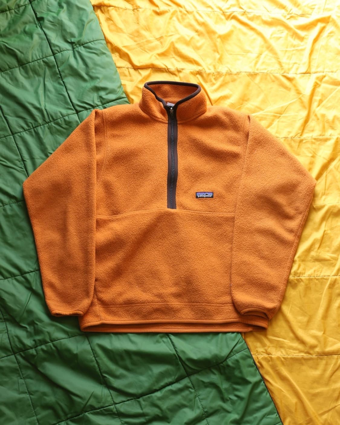 파타고니아 빈티지 00s 마수피얼 신칠라 하프집업 플리스 오렌지 S 상품이미지8