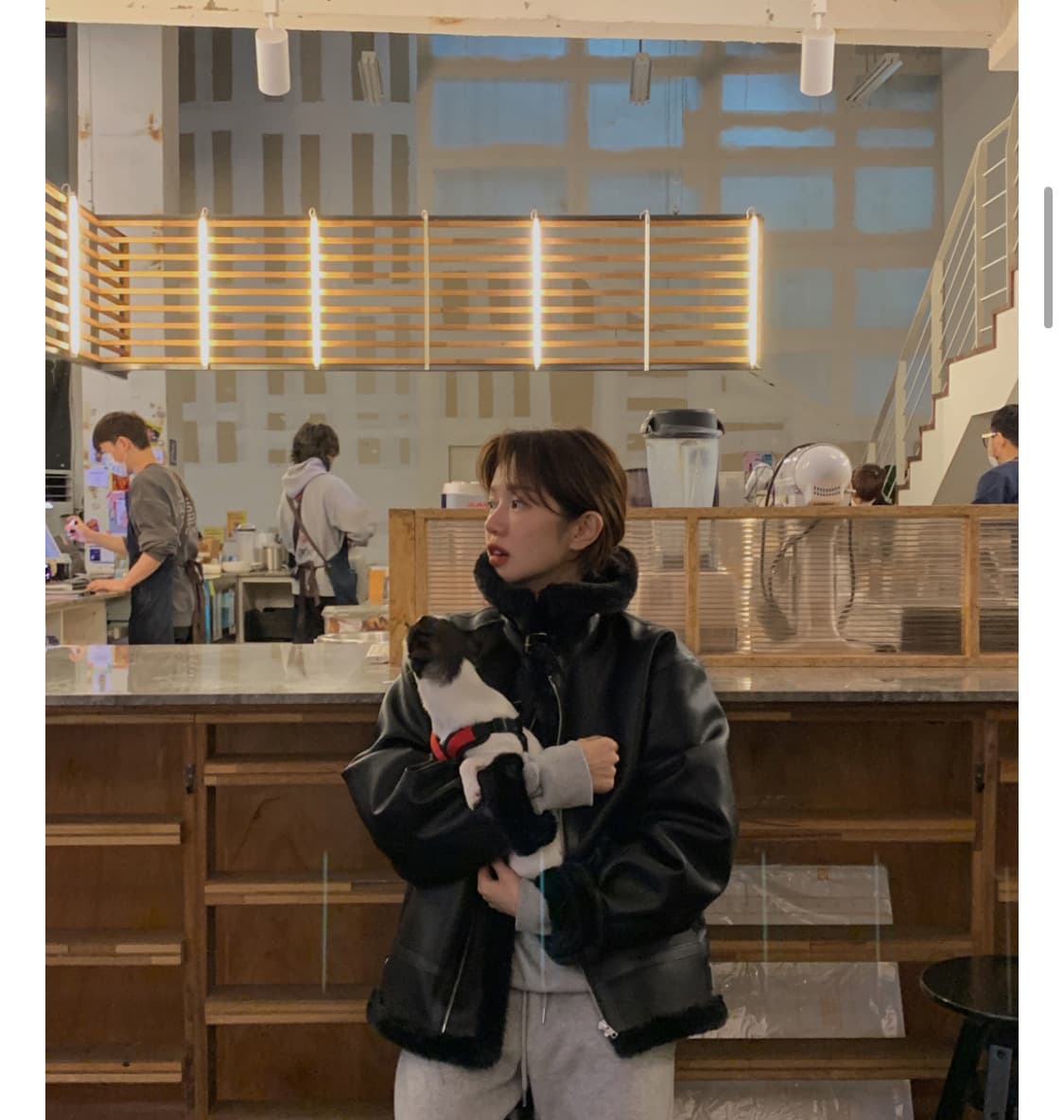 달트 베어 무스탕 블랙 상품이미지1