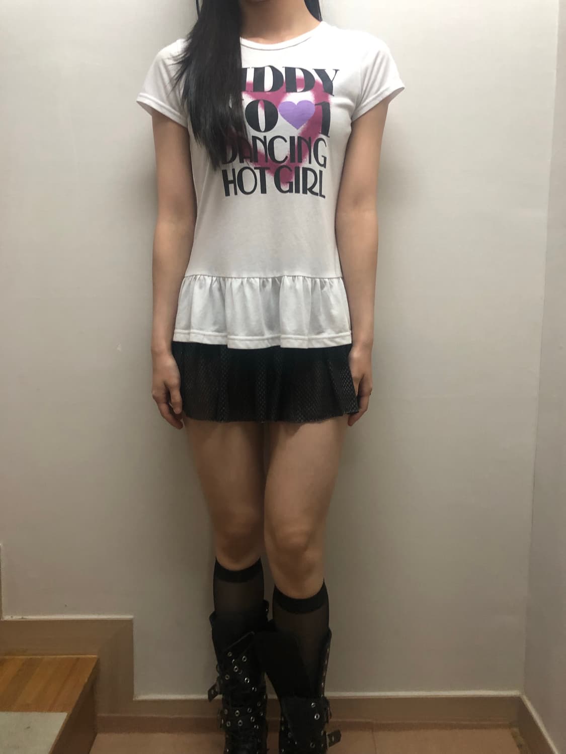 빈티지 화이트 키치 프릴 티셔츠 상품이미지4