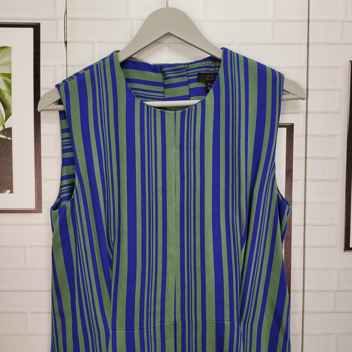 COS 코스 스트라이프 민소매 롱 원피스 EU40 사이즈 상품이미지2