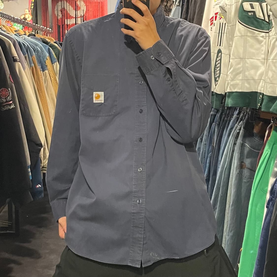 [IM] carhartt 칼하트 네이비 긴팔셔츠 상품이미지2