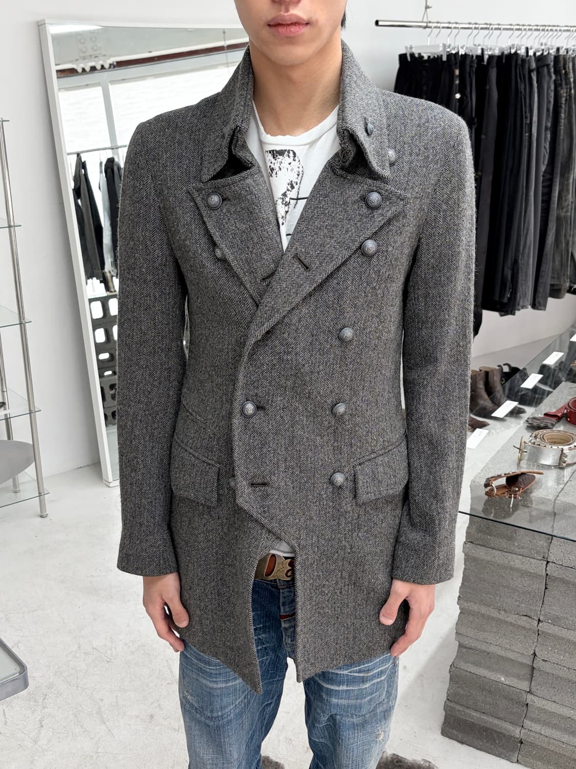 no id 나플레옹 더블 울 코트 상품이미지4