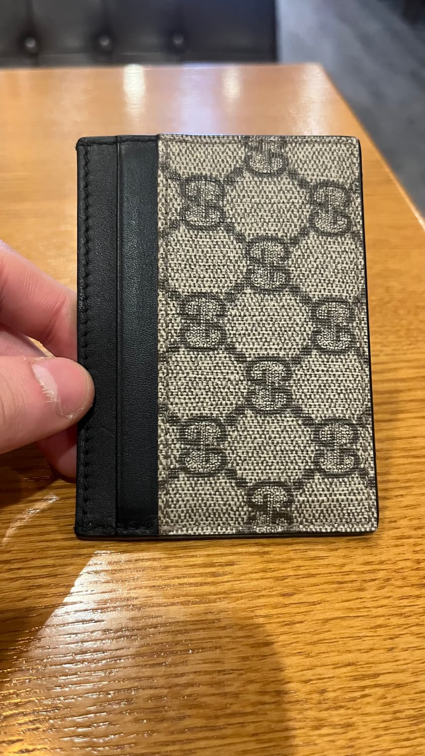 구찌 GG 수프림 카드 홀더 베이지 에보니 상품이미지2