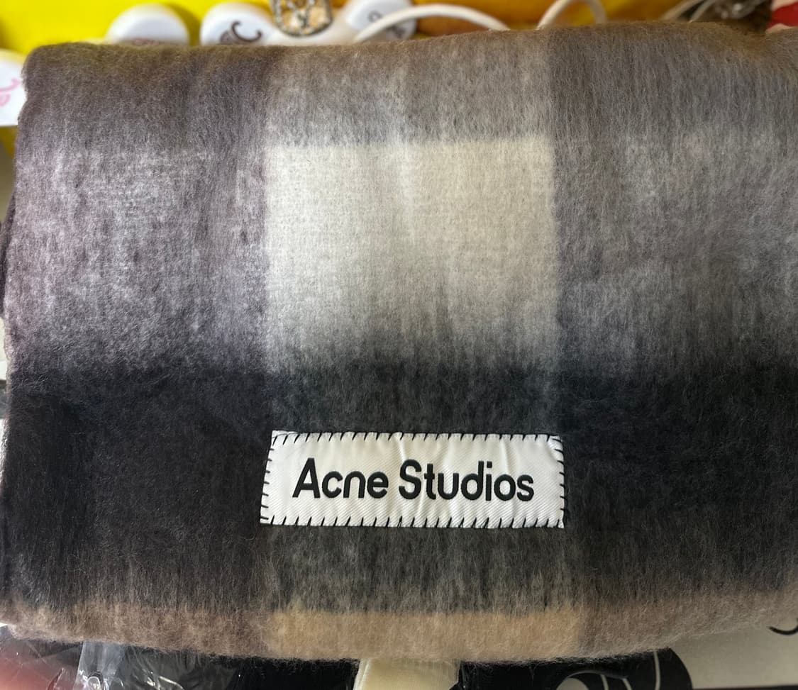 아크네 스튜디오 체크 모헤어울머플러 브라운 남여공용 상품이미지1