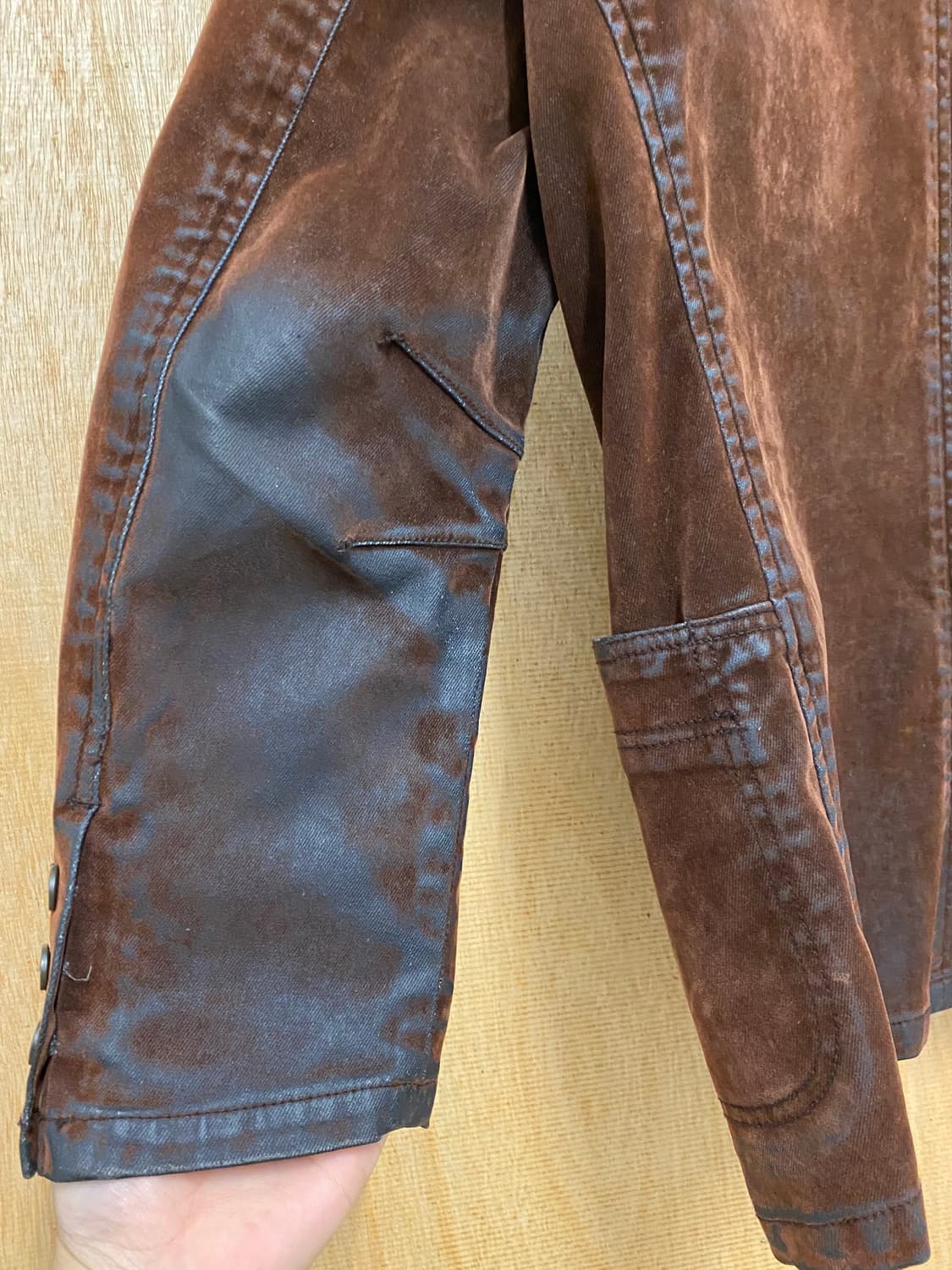VTG velvet waxed coating jacket 왁스 코팅 자켓 상품이미지5