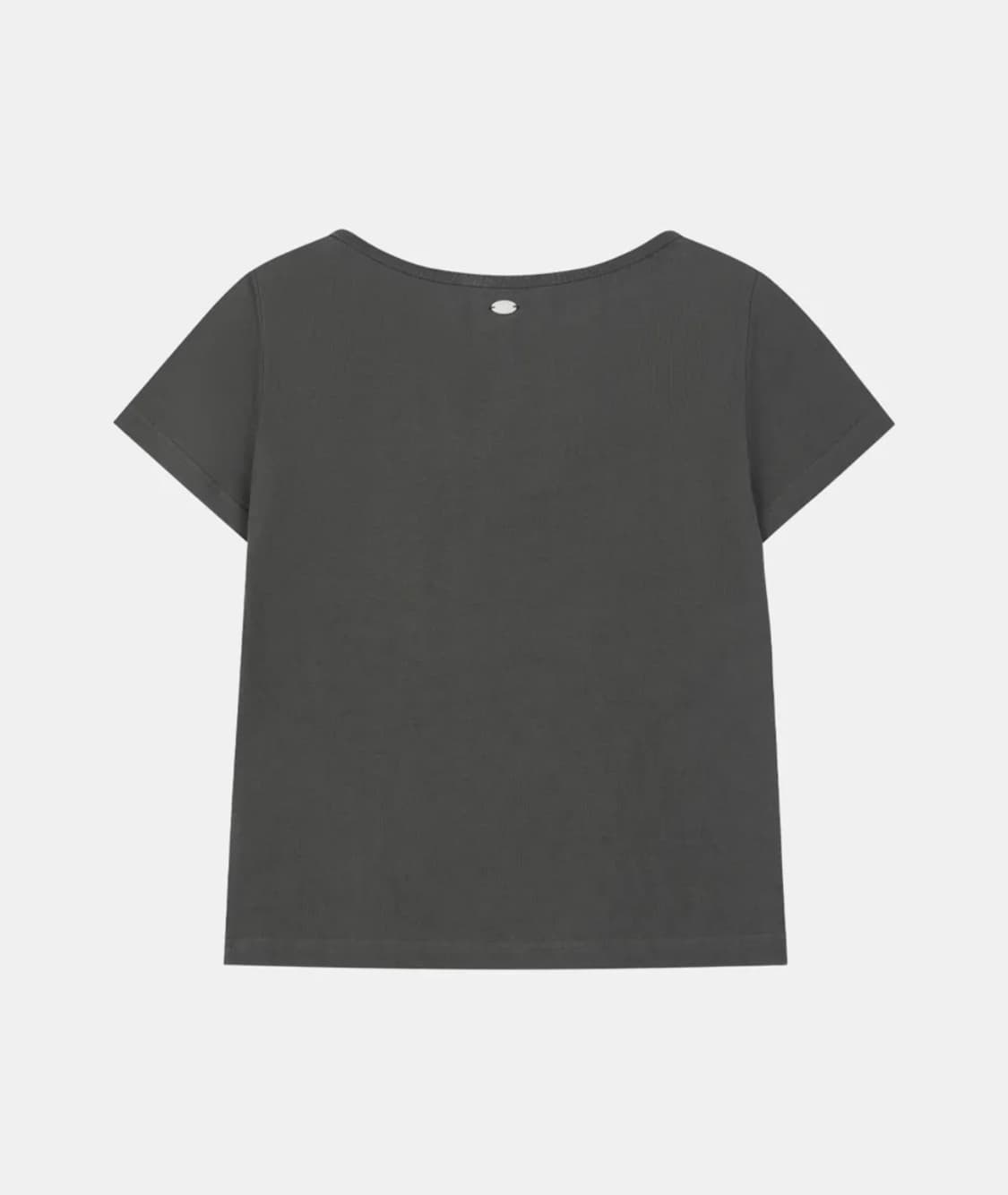 오헤시오 반팔 DOT BUTTON T-SHIRT, CHARCOAL 상품이미지2