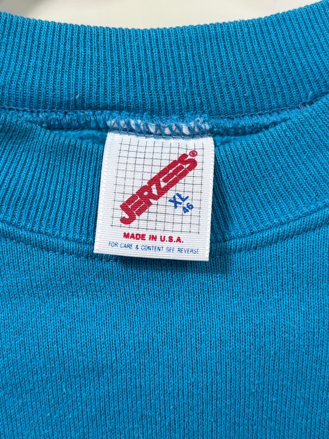 90s USA Jerzees 져지스 민트 블루 스웻셔츠 상품이미지2