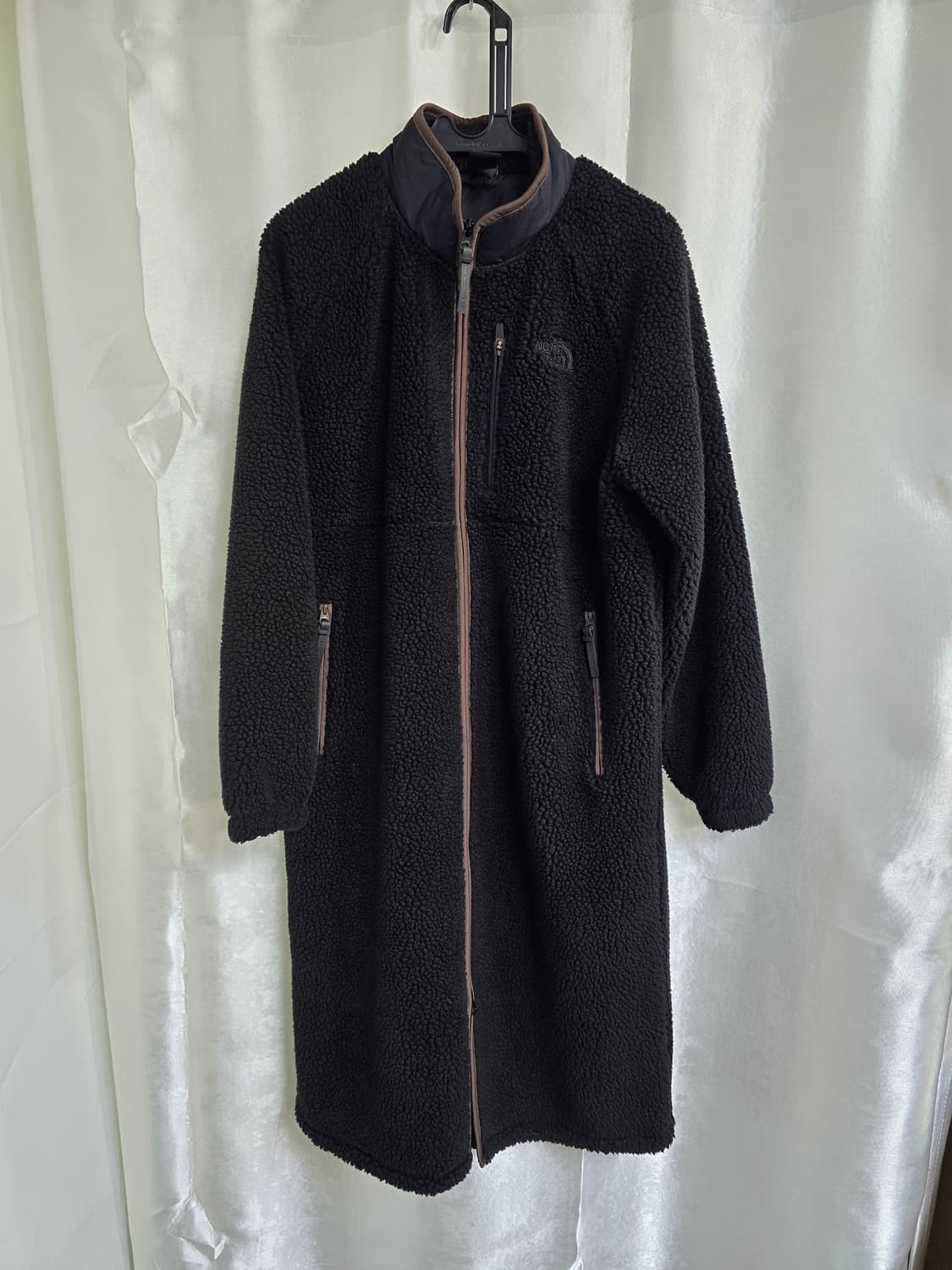 노스페이스 블랙 뽀글이 롱코트 (1768) 상품이미지1