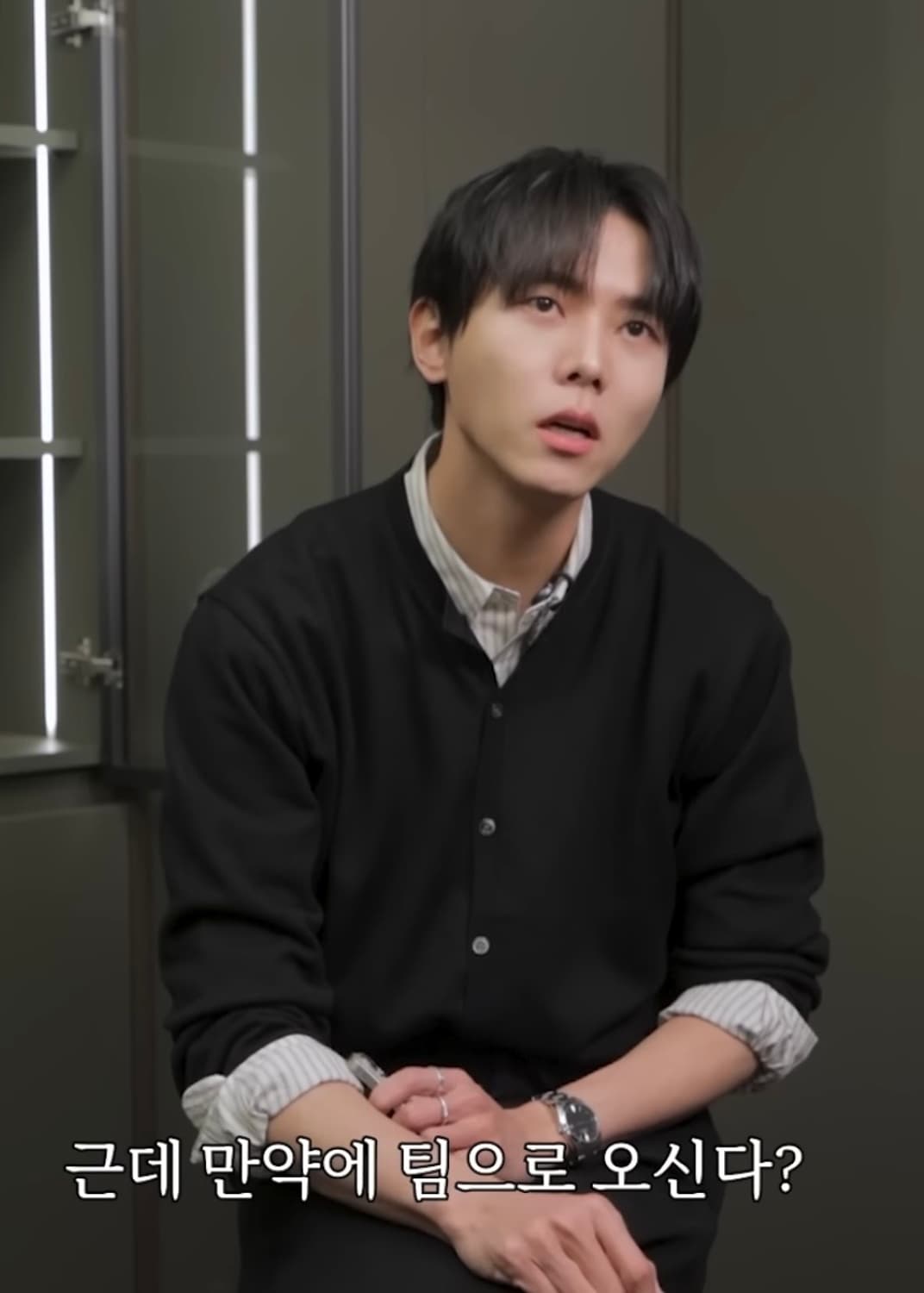 [L] 토니웩 25fw 슈퍼파인울 크루넥 가디건 블랙 상품이미지3