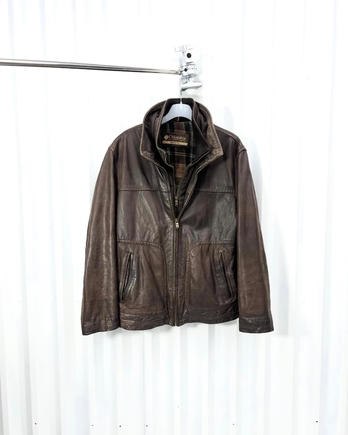 00s Columbia 2way leather JK 상품이미지2