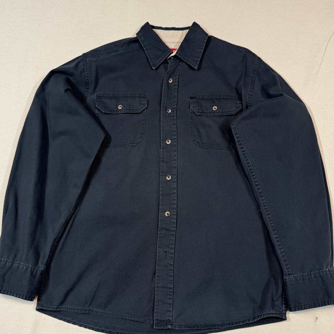M) Wrangler 랭글러 투포켓 워크웨어 코튼 셔츠 블랙 상품이미지2