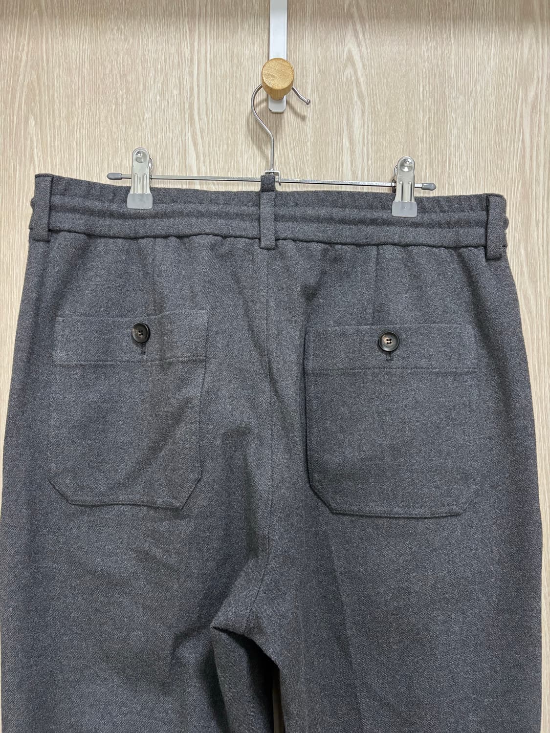 타임옴므 릴렉스핏 원턱 추동 밴딩 슬랙스86(34")/진그레이 상품이미지4