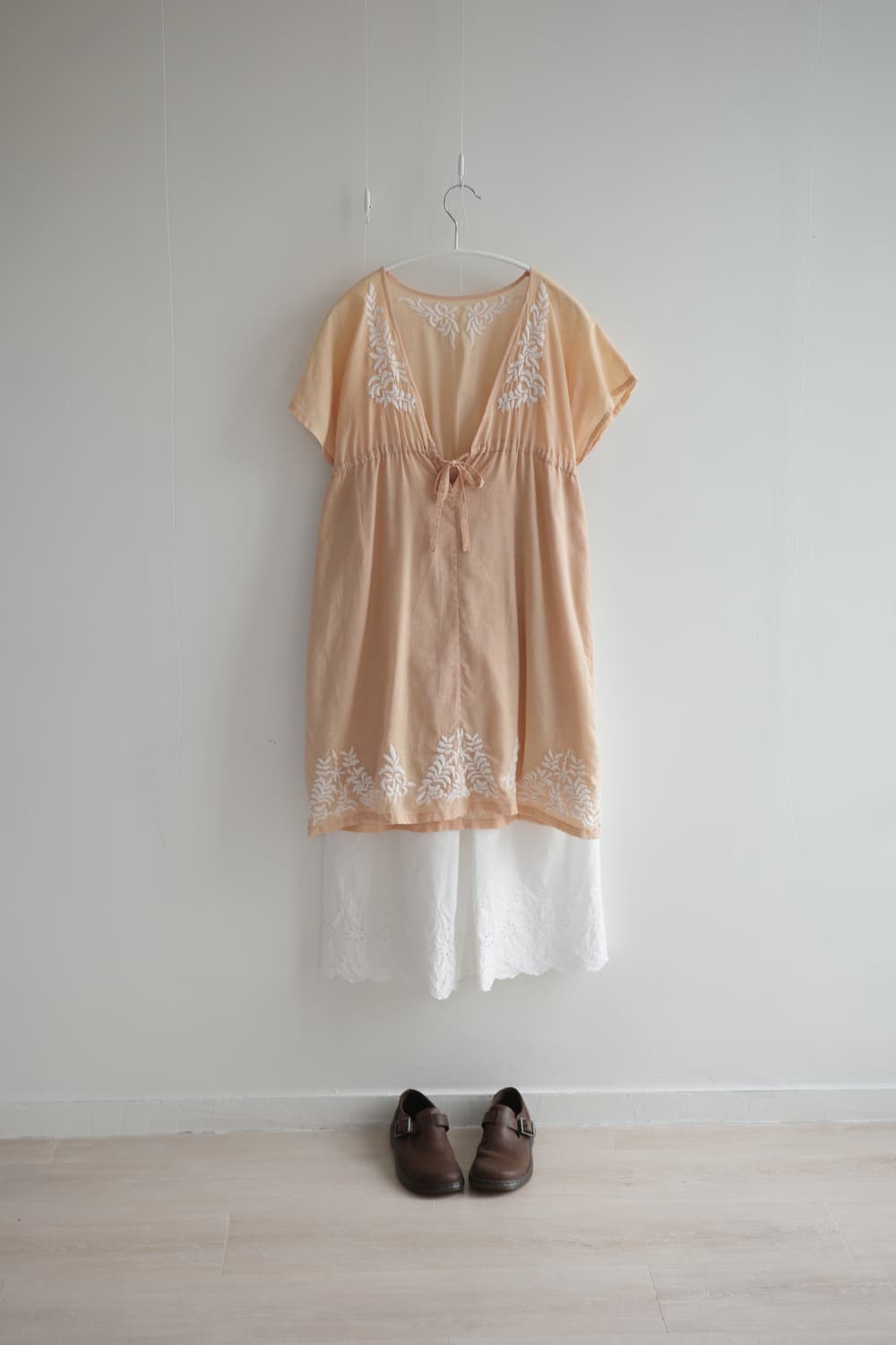 Uniqlo pure white banding middle skirt 상품이미지7