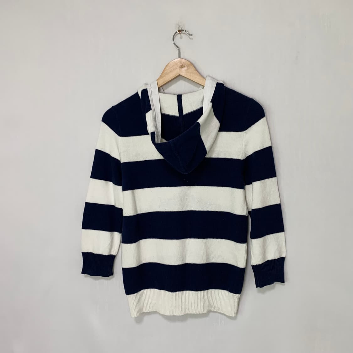 로렌 진스 랄프로렌 여성 스트라이프 아일렛 후드 빈티지 7부 니트 상품이미지4