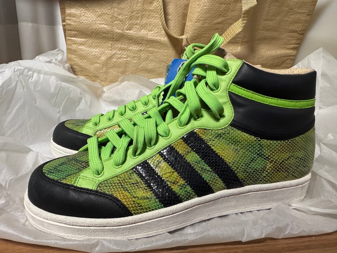 [270] 프랑스구매 아디다스 오리지널 아메리카나 미드럭스 그린 뱀피 상품이미지9
