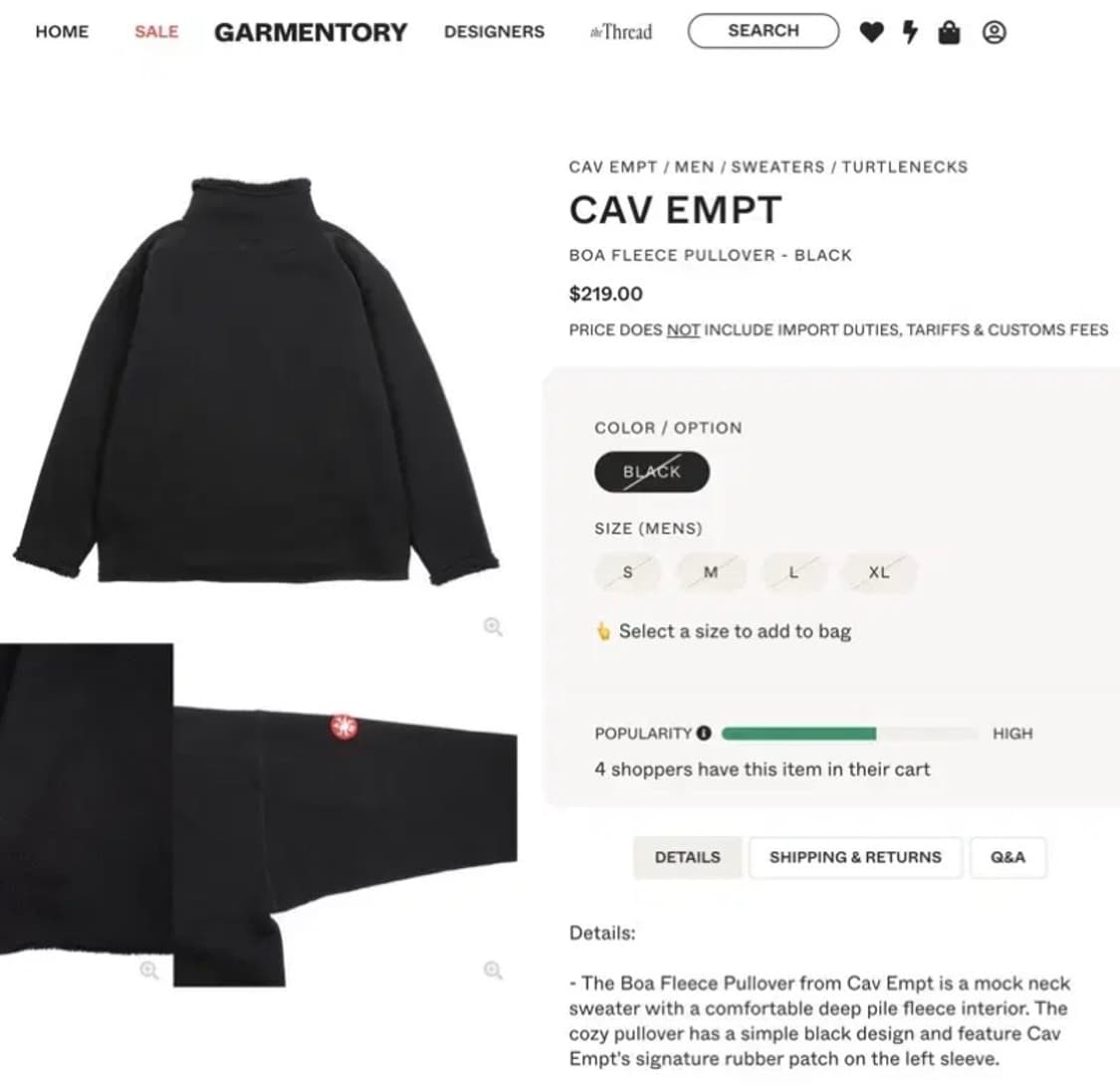 SS20' 카브엠트 보아 후리스 풀오버 상품이미지10