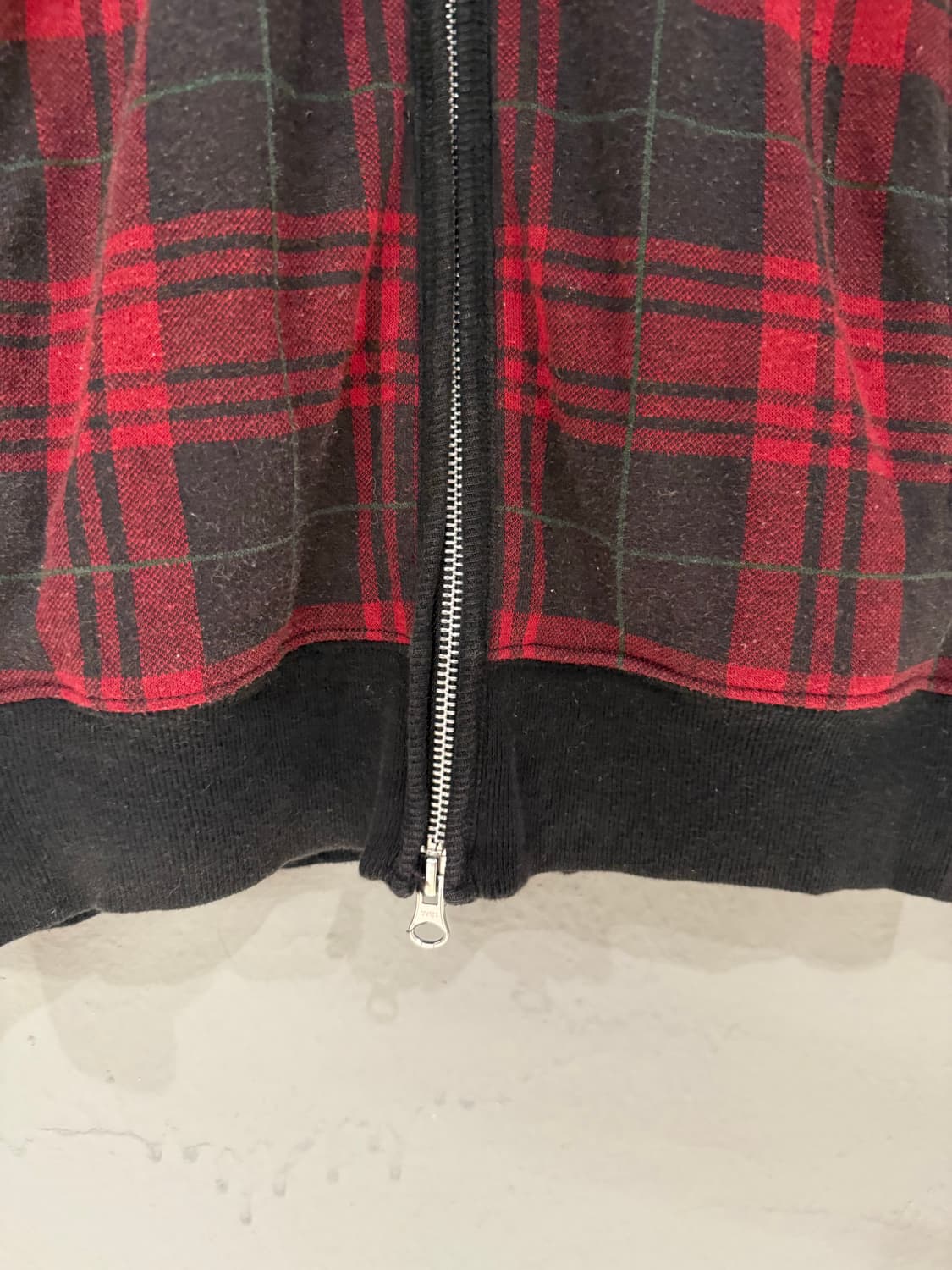tartan check pattern 2-way hood zip-up 상품이미지6