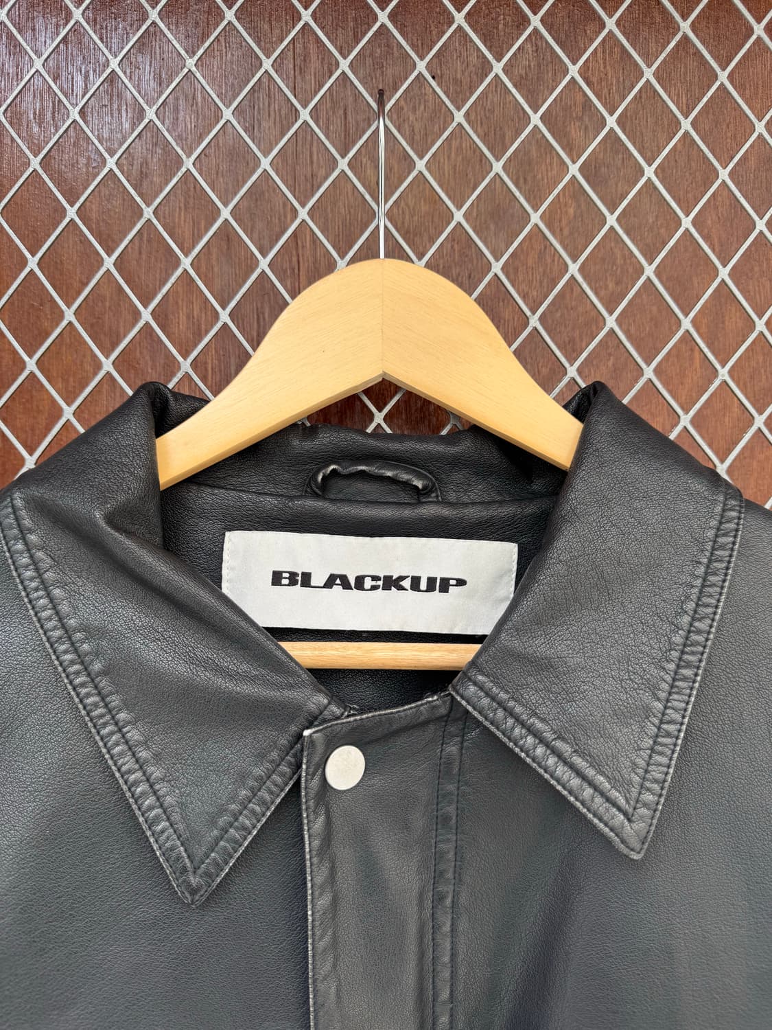 블랙업 빈티지 블루종 레더 점퍼 누빔 자켓 F (4온즈) 상품이미지5
