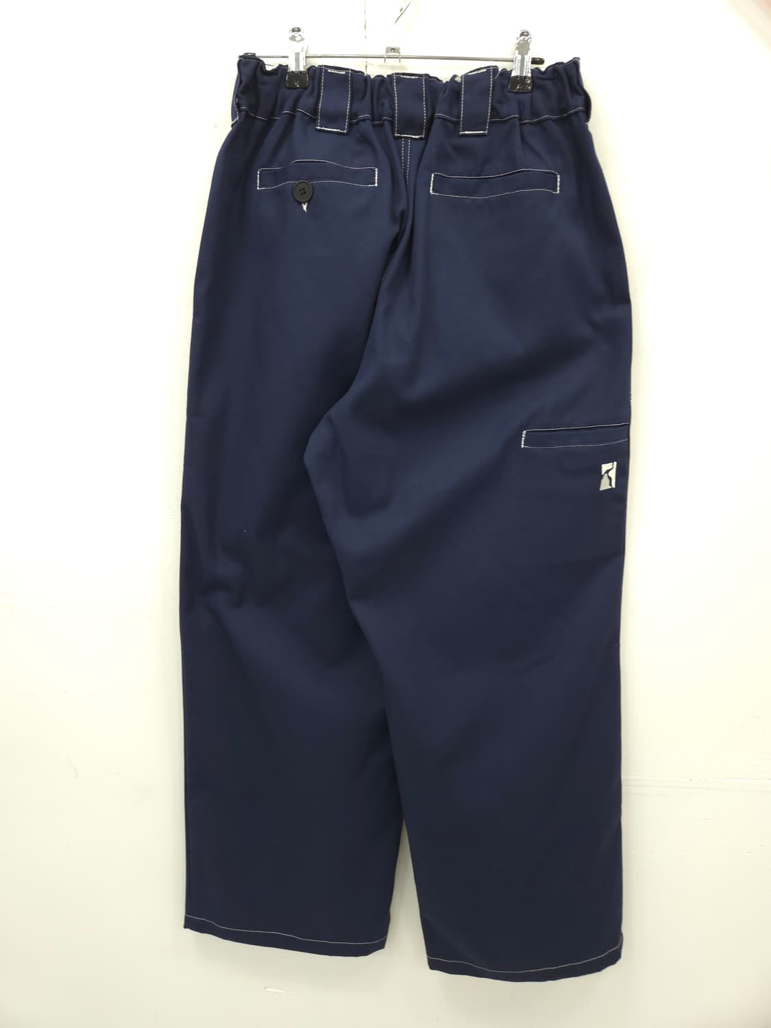 M [새상품] POETICCOLLECTIVE 네이비 스티치 와이드 팬츠 상품이미지5