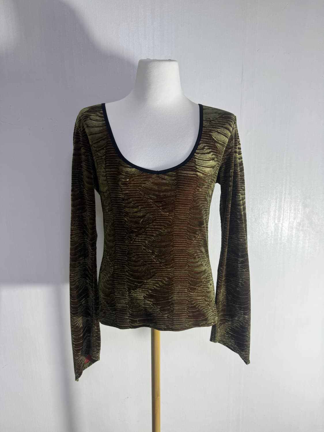 Usa tripp nyc 패턴 롱슬리브 y2k 레이브 사이키델릭 상품이미지3