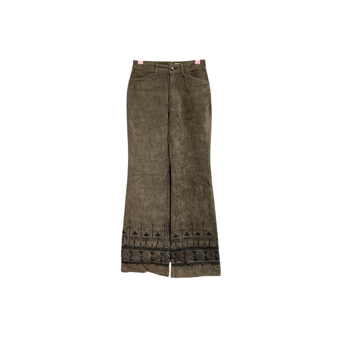 Brown stitch detail bootscut pants 상품이미지1