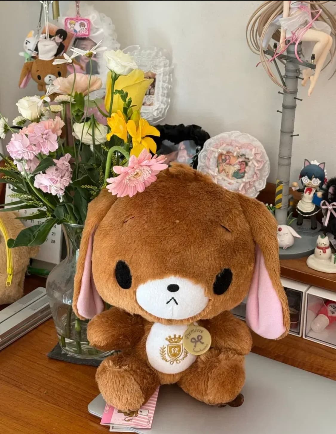 깜짝할인)고전산리오 슈가바니즈 쿠로우사 인형 상품이미지1