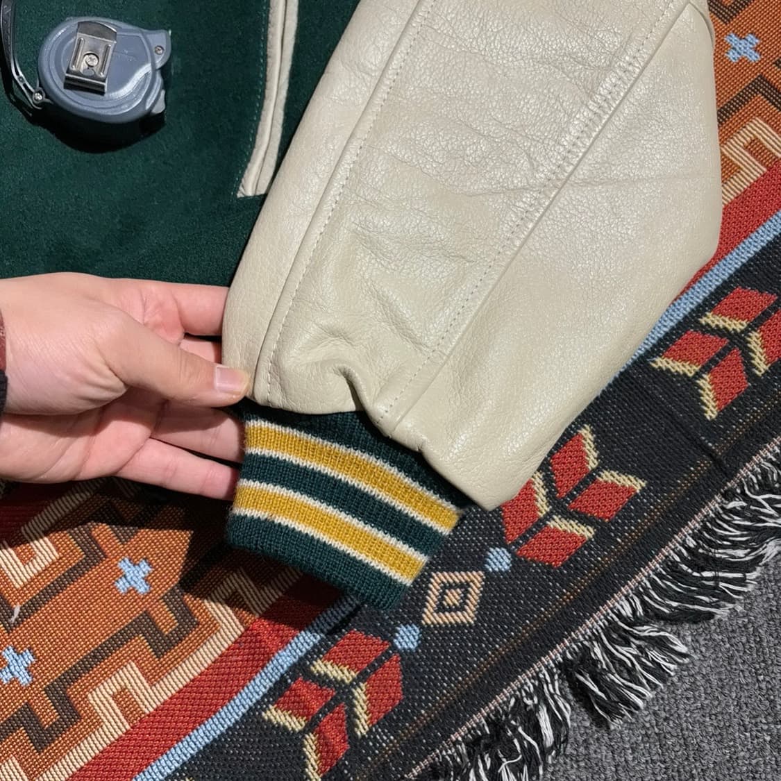 일제 빈티지 ifco 소가죽 바시티 자켓 상품이미지5