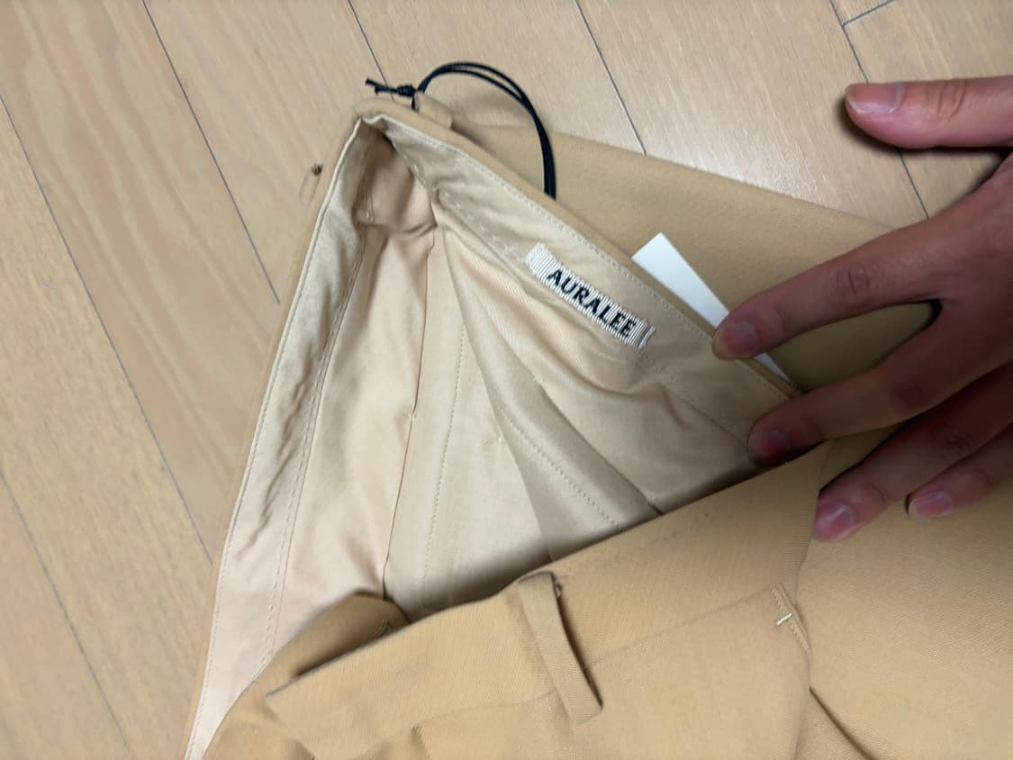 오라리 울도비 슬랙스 옐로우 베이지 상품이미지5