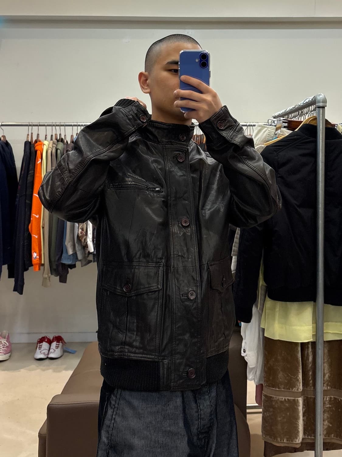 타미힐피겨 데님 레더 봄버 자켓 상품이미지6