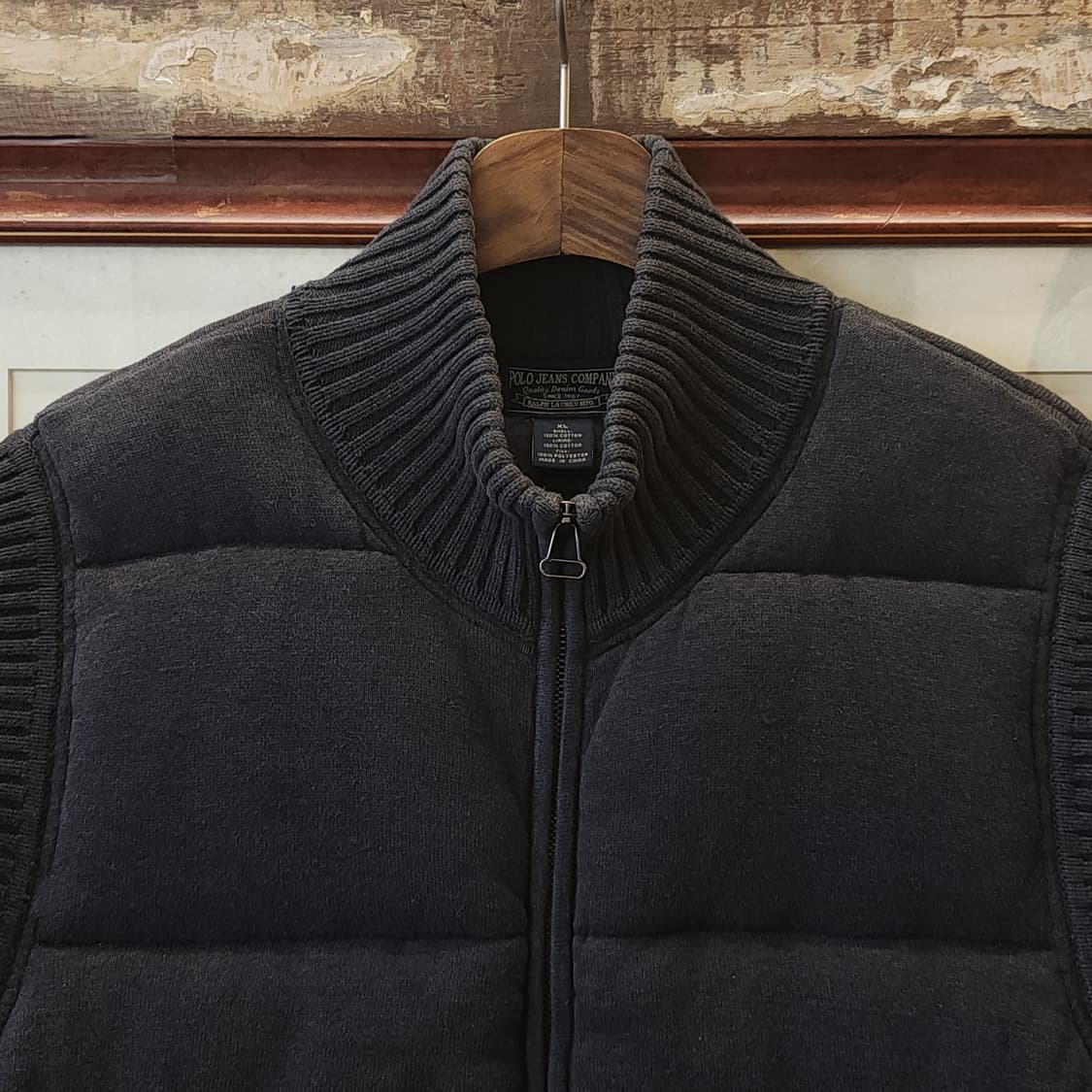 폴로 패딩 베스트 헤비 코튼 립 베스트 그레이 xl 상품이미지4