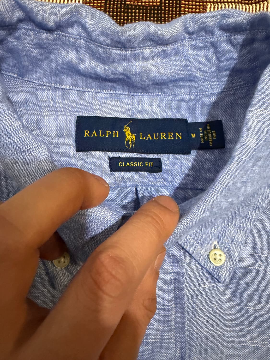 100) 폴로 랄프로렌 린넨 셔츠 하늘색 상품이미지4