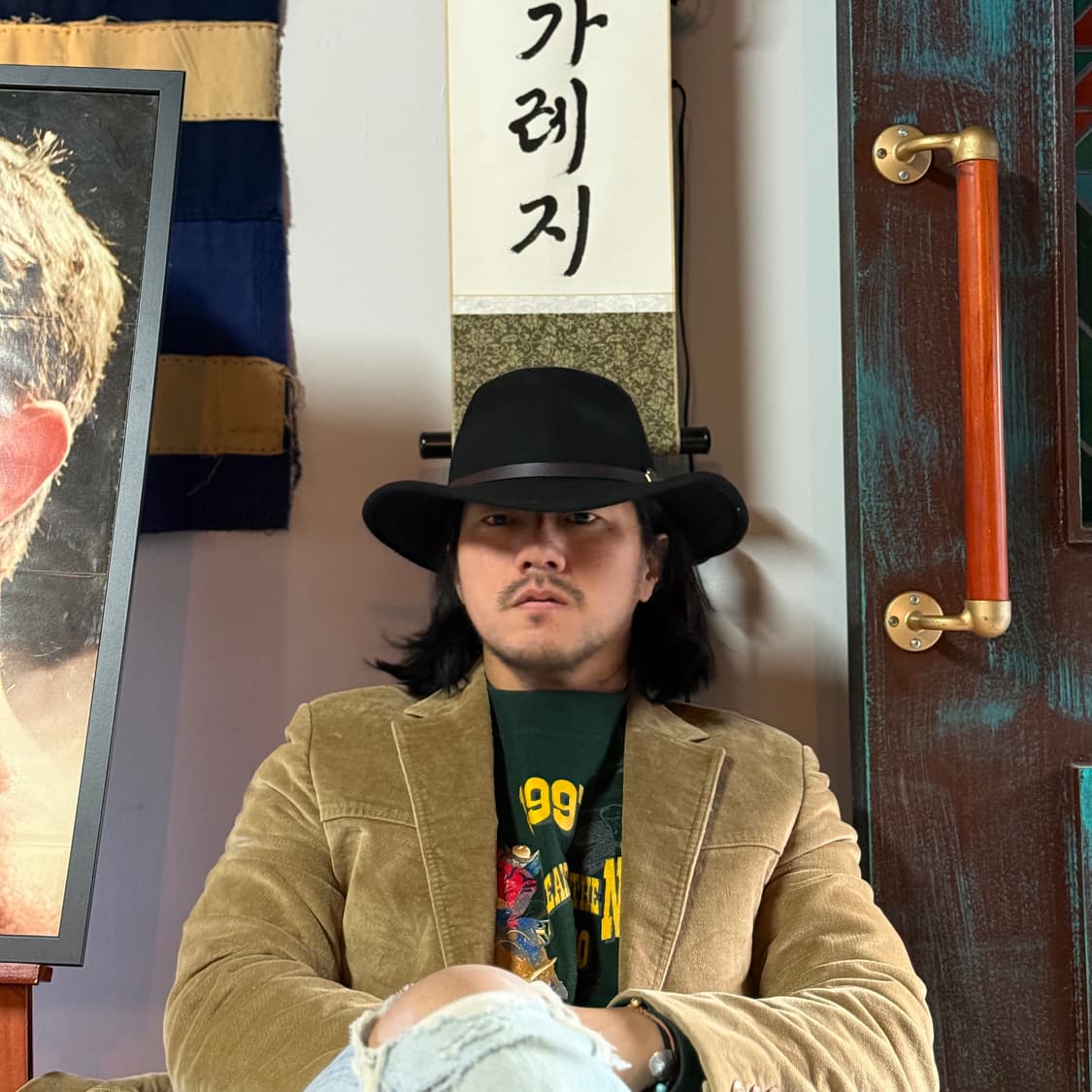 레드하우스 레더 스트랩 울 페도라 XL 상품이미지6