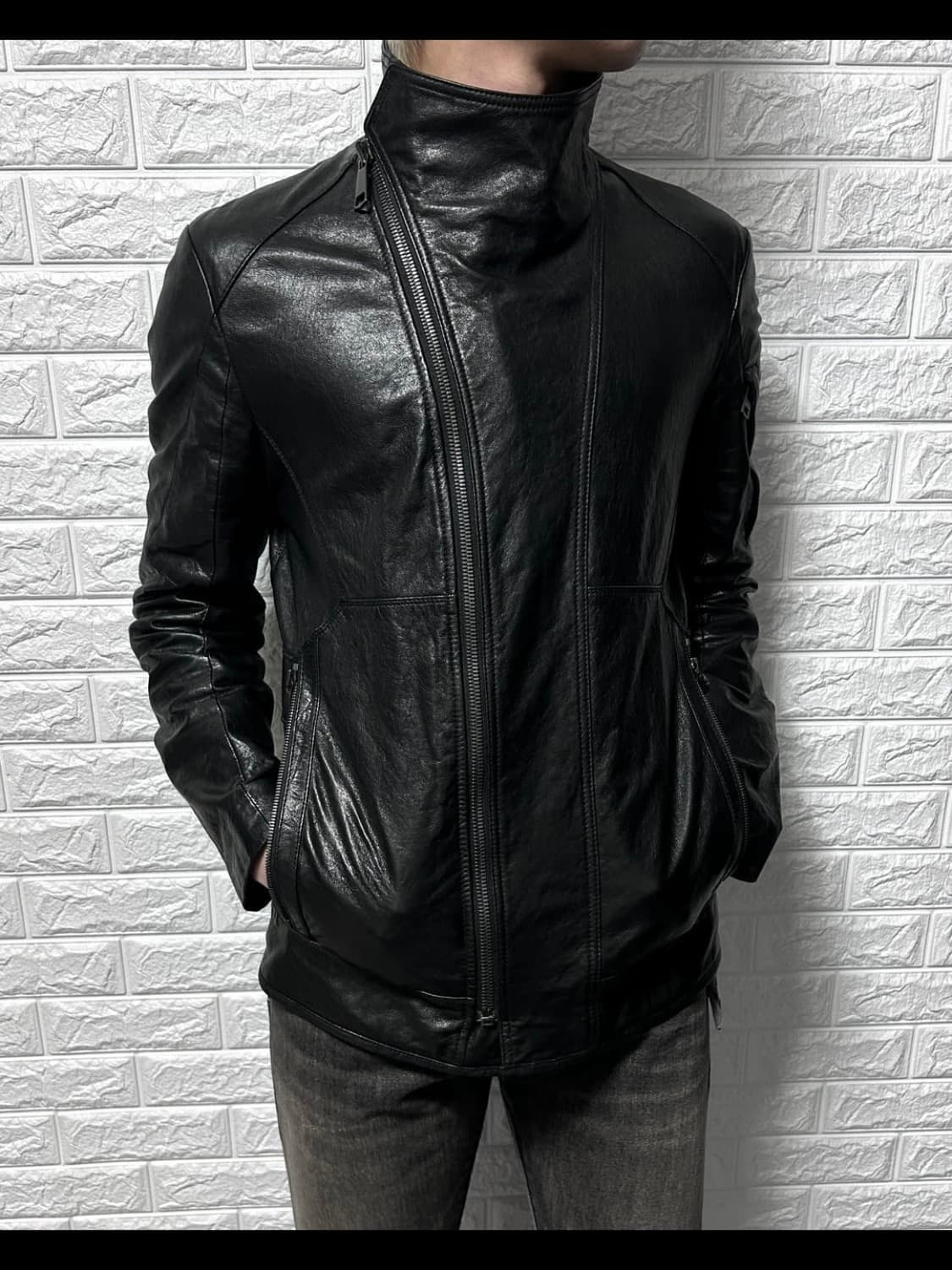 System homme lambskin highneck jacket 상품이미지1