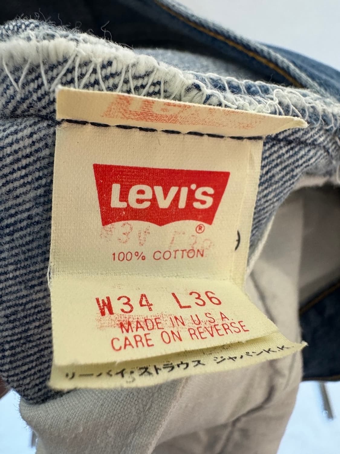 Levis 501 90's U.S.A 데님 W34L36 상품이미지8