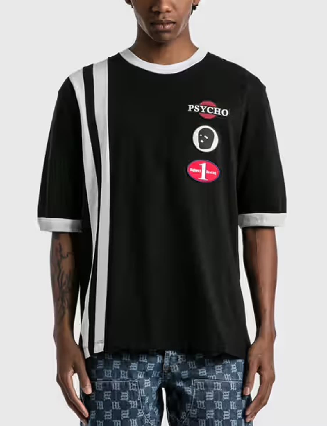  유스 인 바라클라바 레이서 링거 반팔티셔츠 XL  상품이미지1