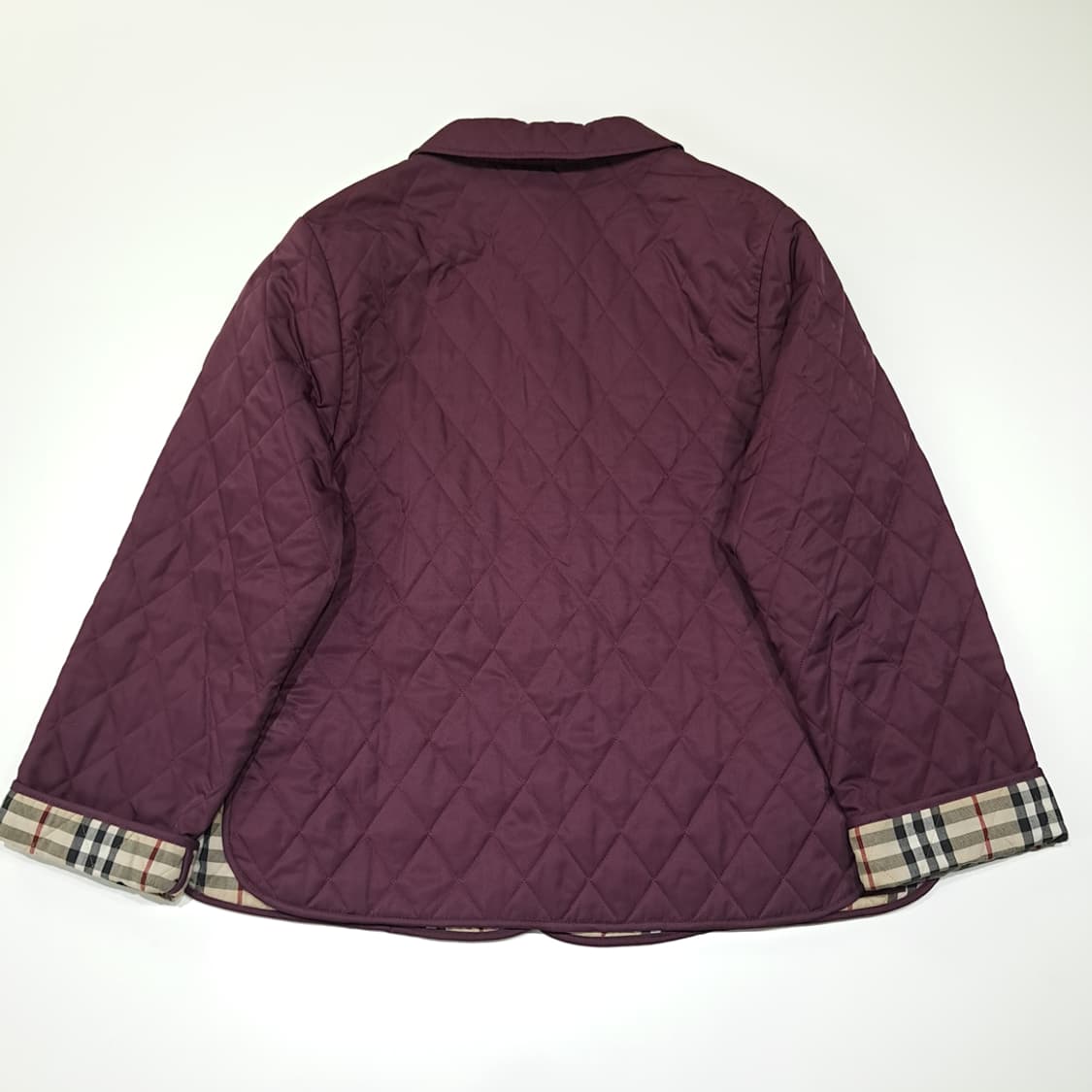 CL869 L 버버리 00s 영국판 로얄퍼플 노바체크 퀼팅 자켓 상품이미지9