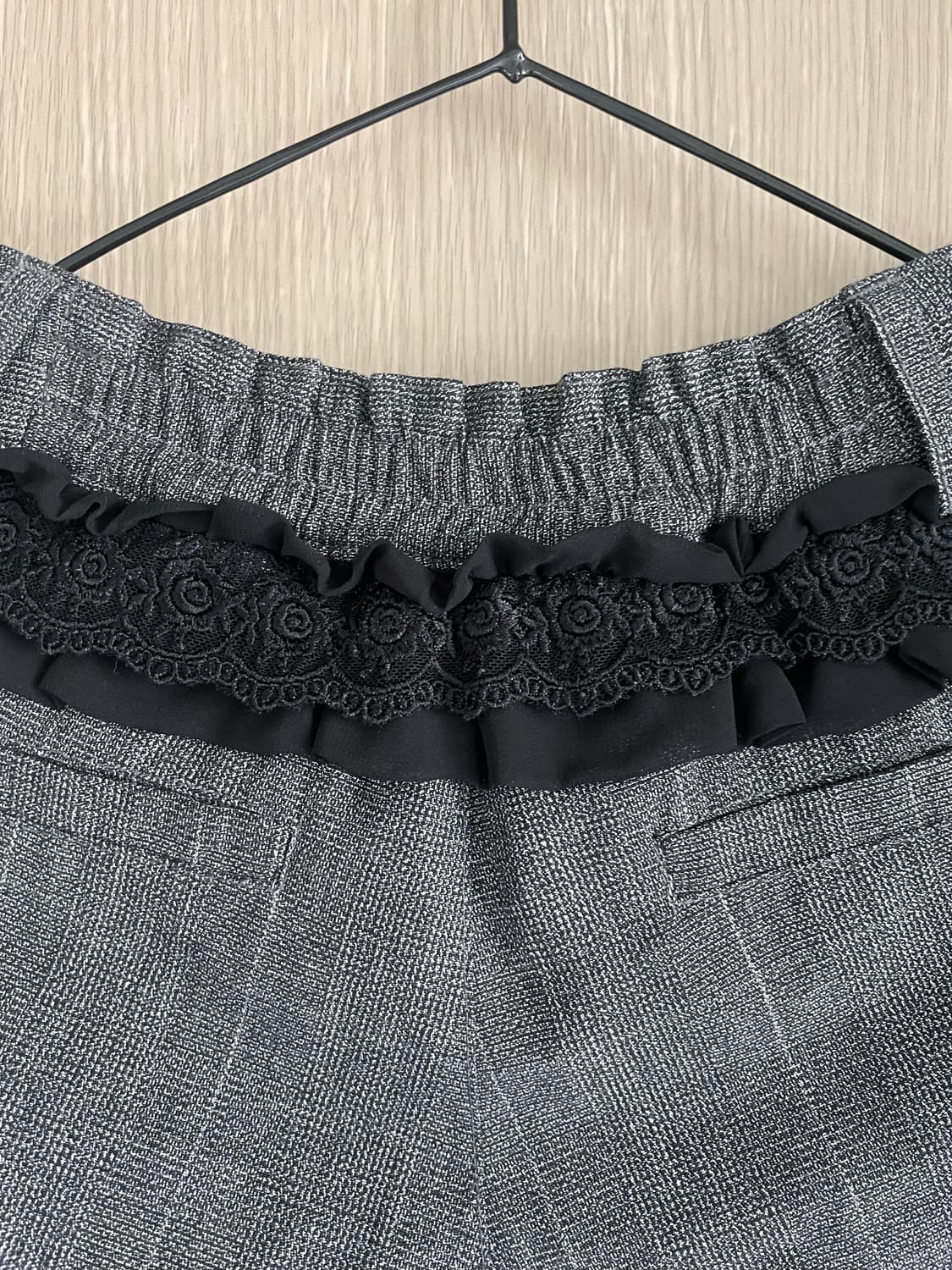 엑시즈팜 그레이 블랙레이스 하프 팬츠 상품이미지4
