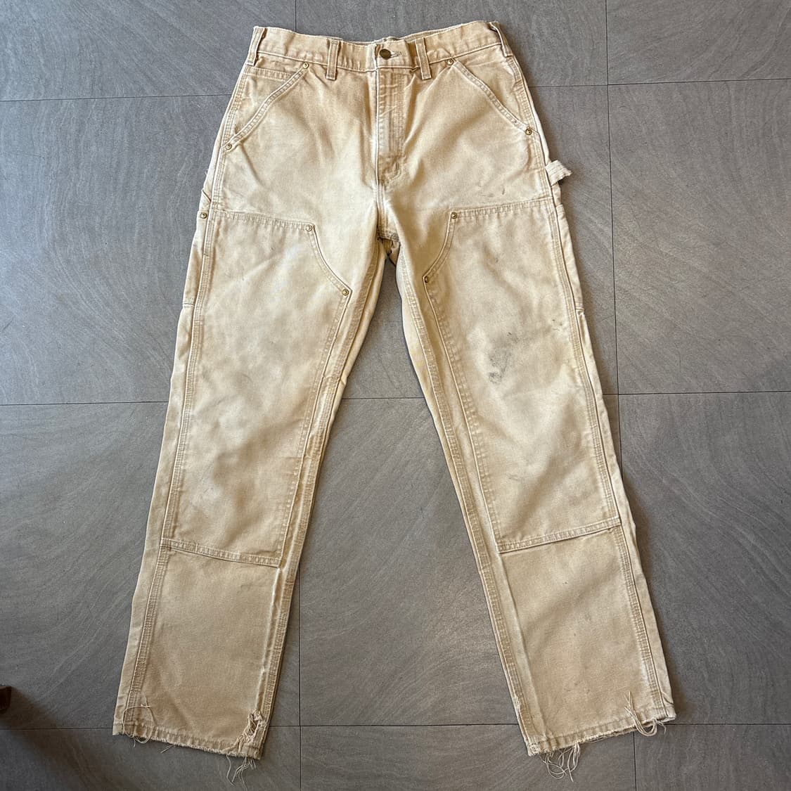 칼하트 정품 베이지 더블니 팬츠 상품이미지1