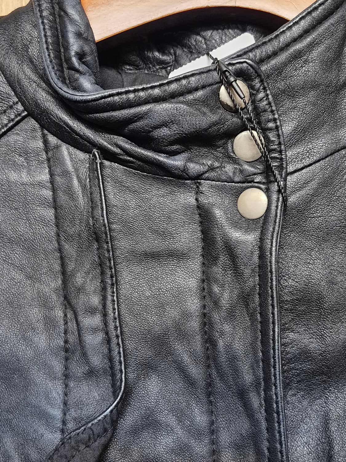 VINTAGE DETAIL LETHER JACKET  상품이미지4