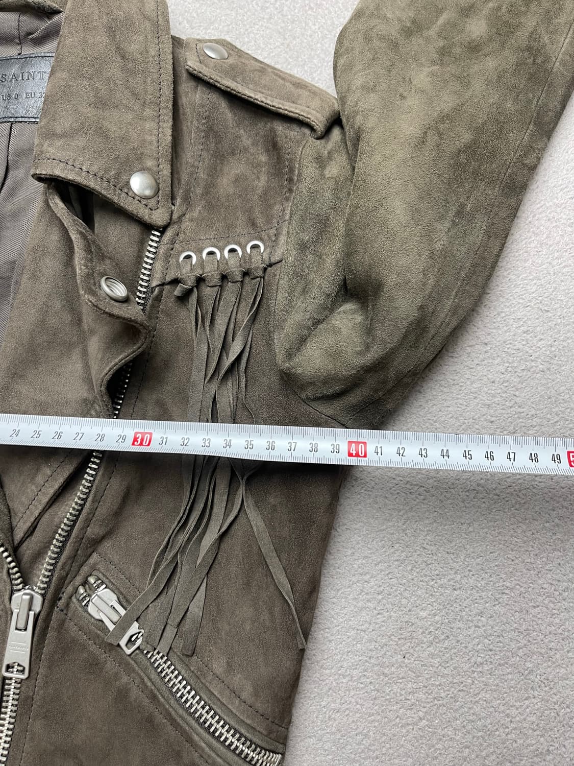 [4] all saints 올세인츠 가죽 프린지자켓- - 라이더자켓 (여 상품이미지5