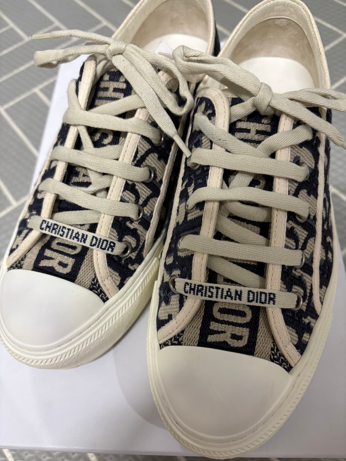 디올 오블리크 스니커즈 38 딥블루 상품이미지2