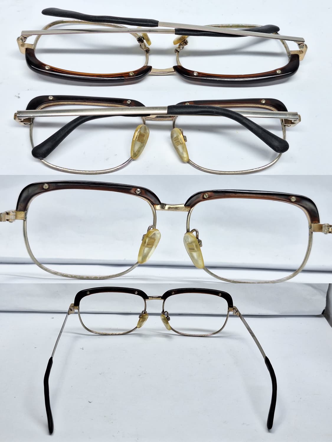 80s 일본 빈티지 스테인리스 브로우라인 하금테 안경테/수입 패션 클래식 상품이미지6