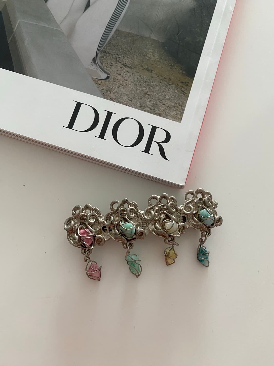 빈티지 파스텔톤 스톤 헤어핀 상품이미지1