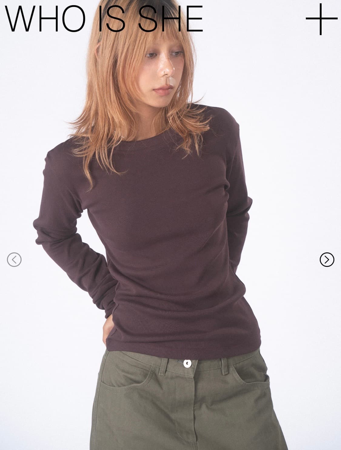 Who is she 후이즈쉬 슬리브 포도 상품이미지3