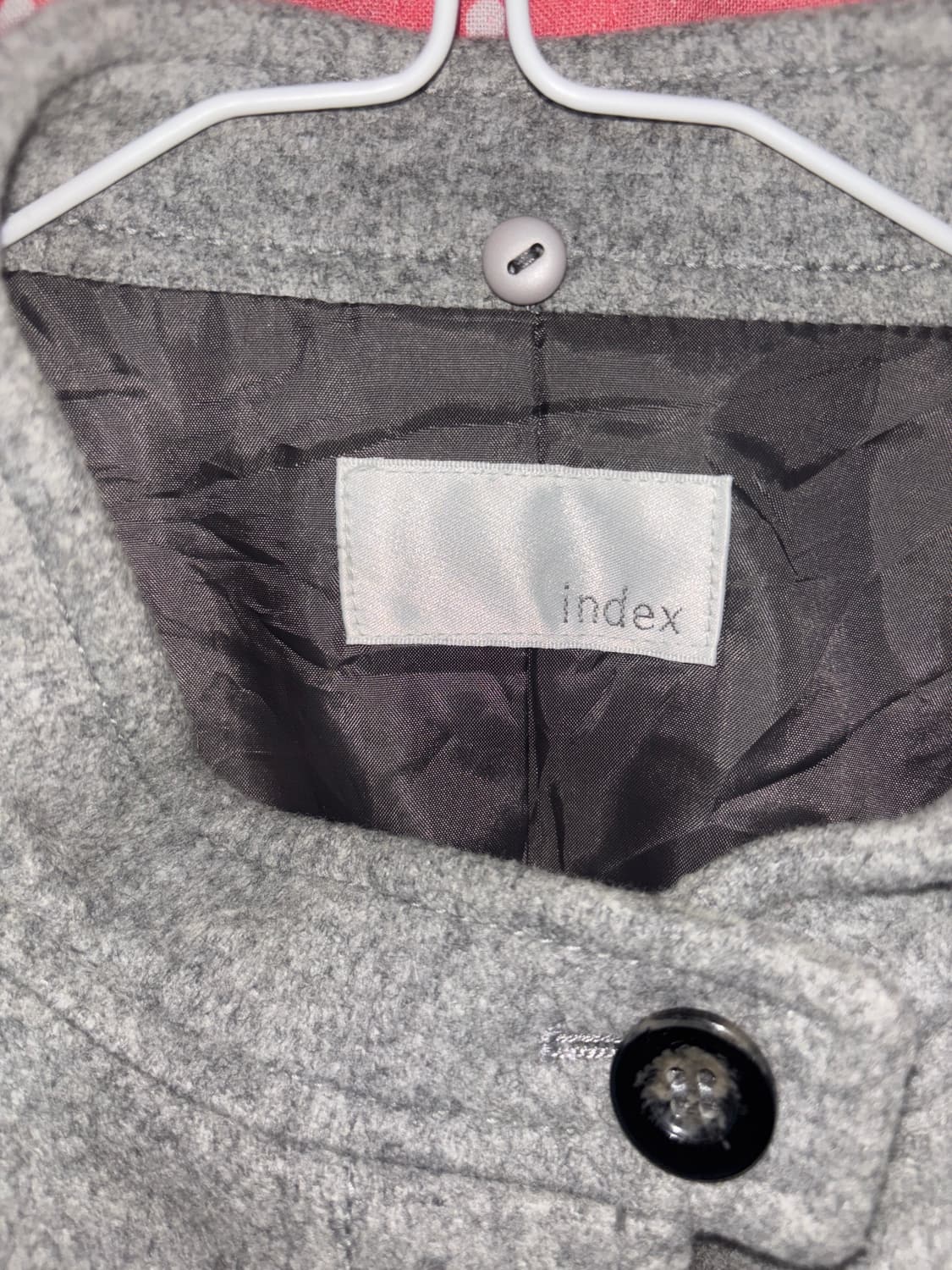 [index] 그레이 빅 버튼 하프 코트 상품이미지2