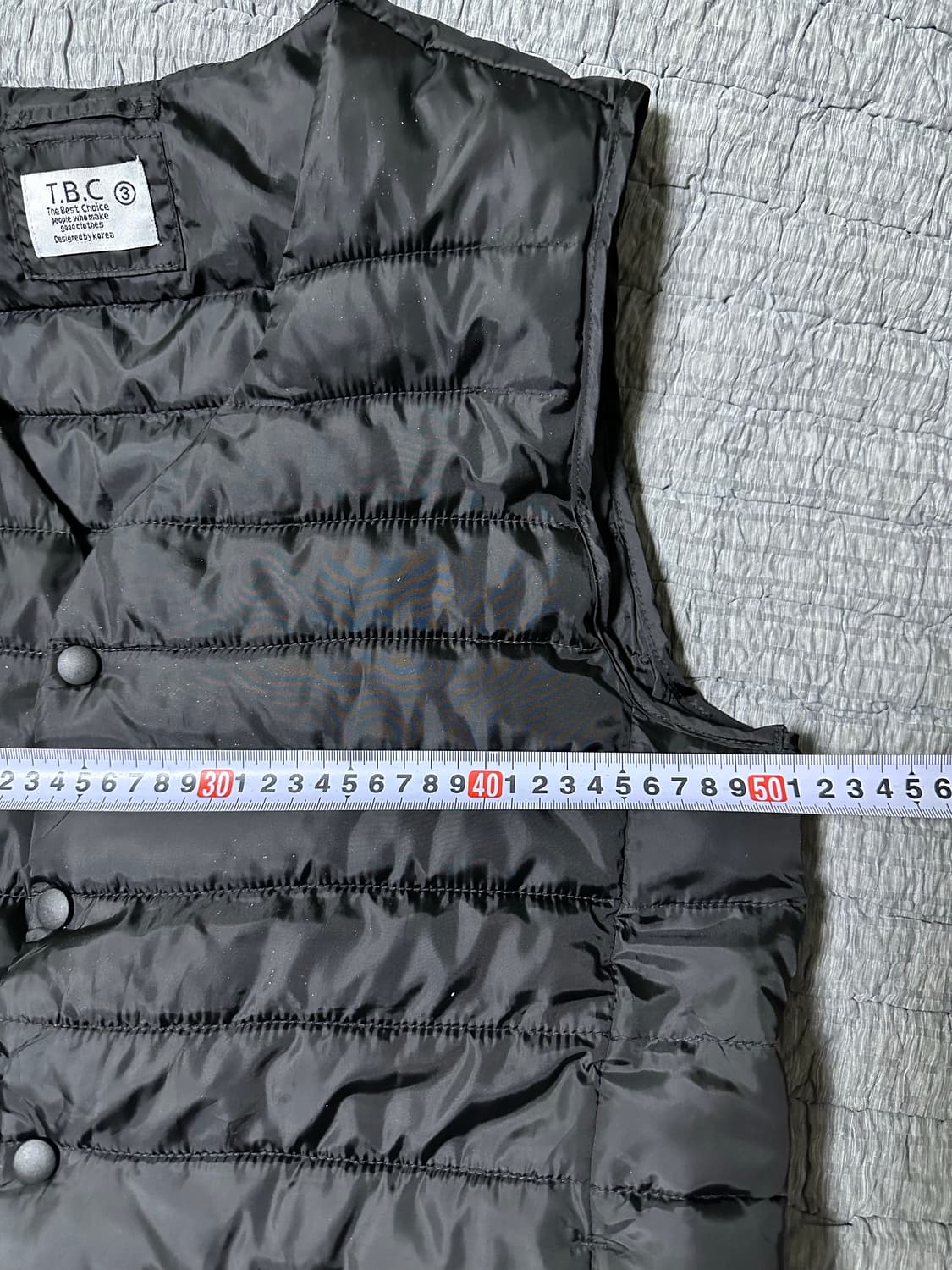 TBC 블랙 경량 패딩 조끼 상품이미지5