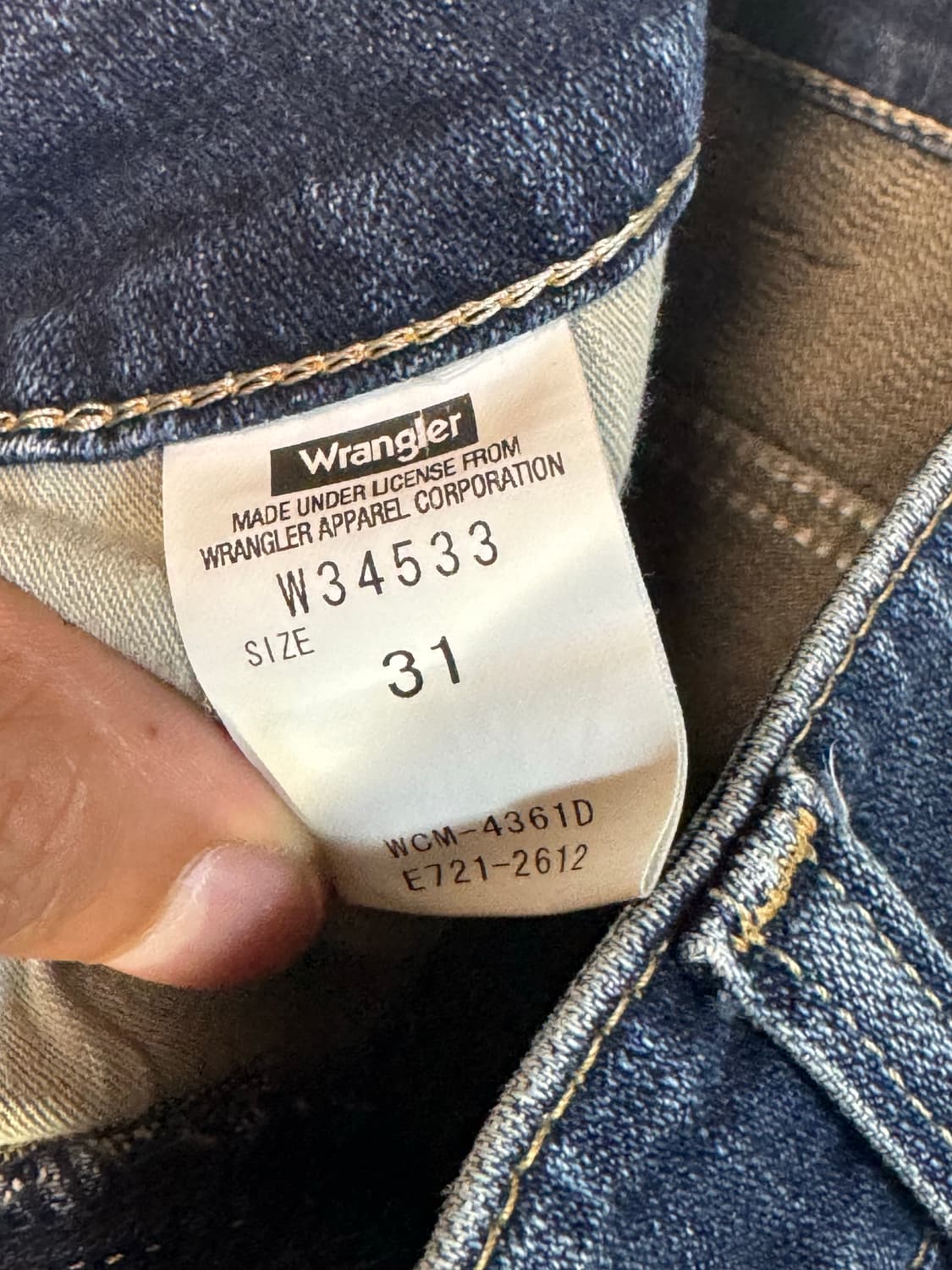 랭글러 wrangler 빈티지 워싱 데님 팬츠 32 상품이미지5