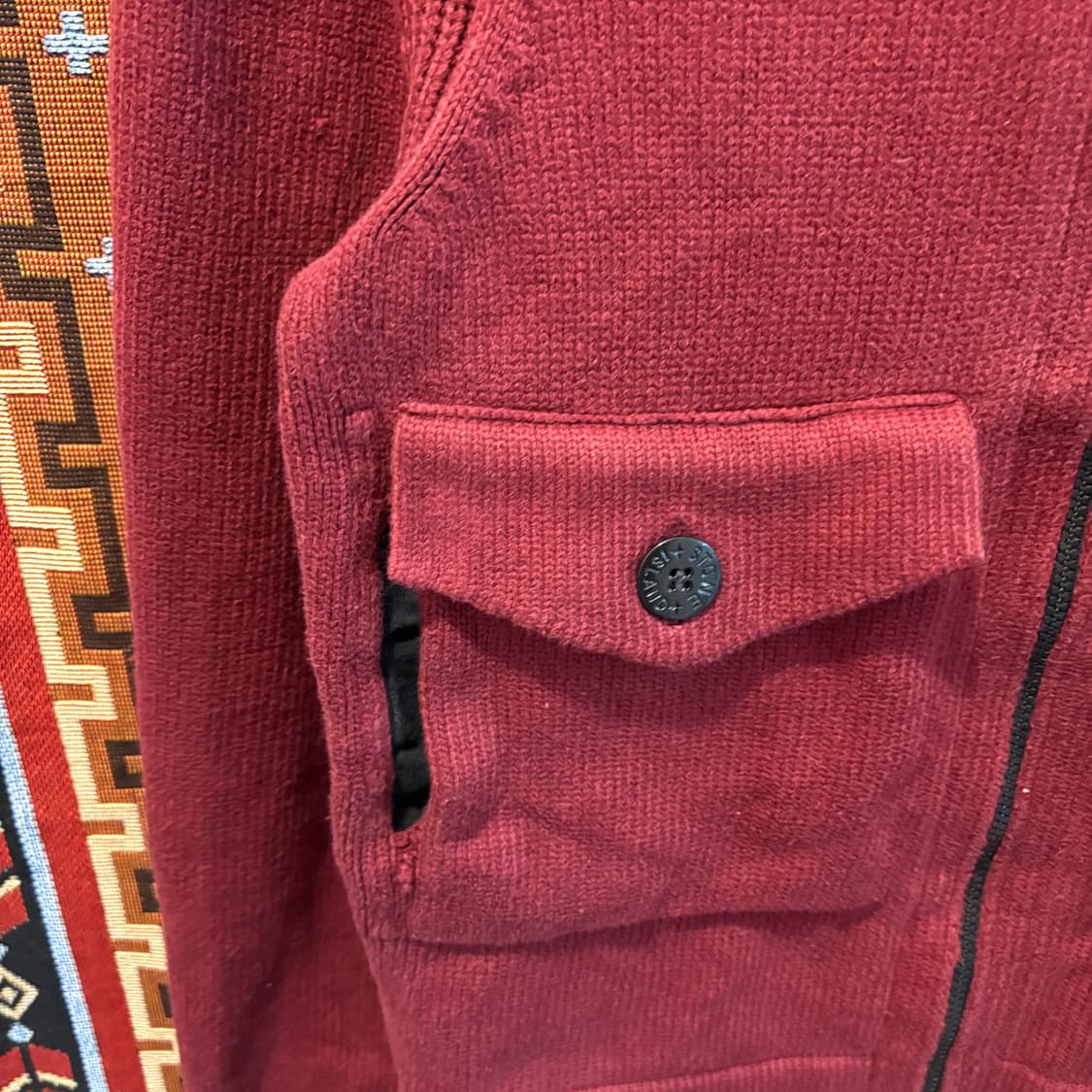 00‘s 스톤아일랜드 버건니 니트 포켓 집업 상품이미지3